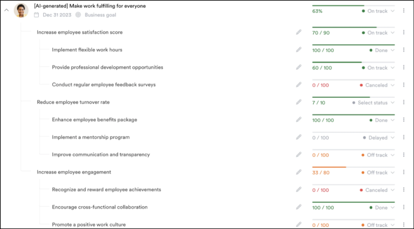 online okr tool Leapsome image