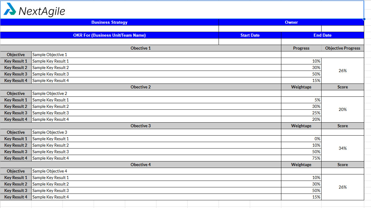 OKR Document Template