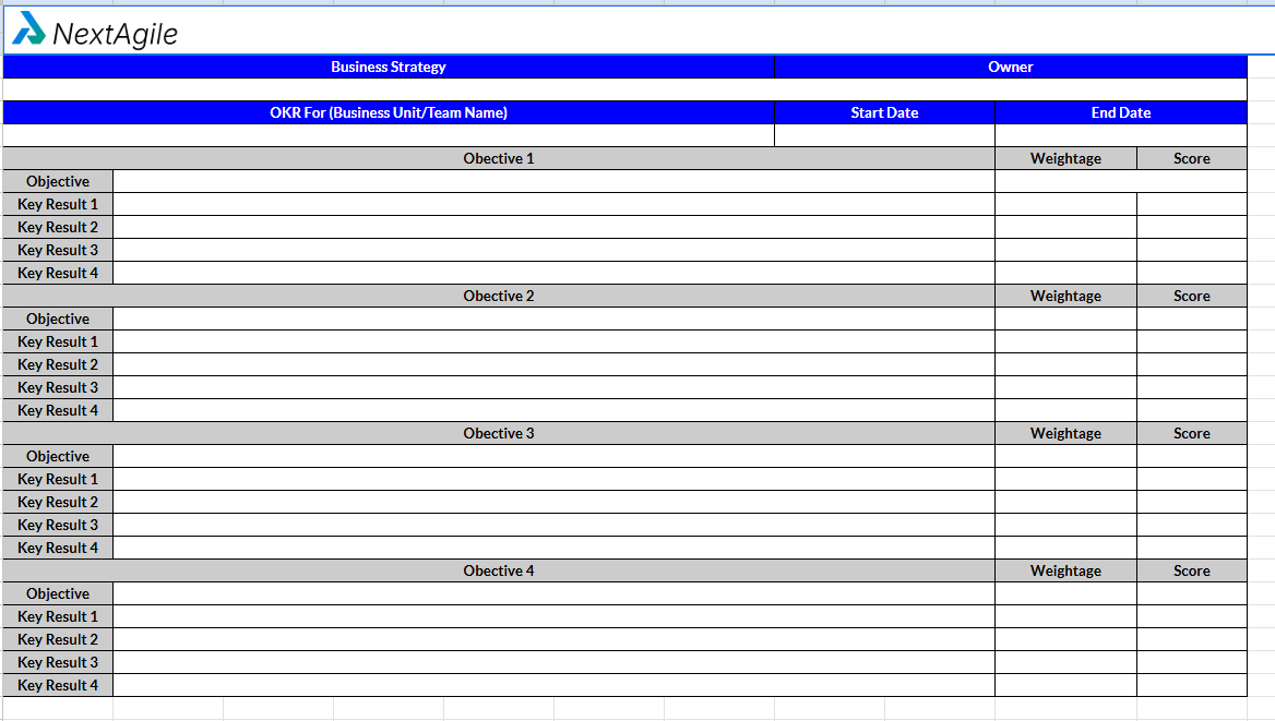 OKR Tracking Template
