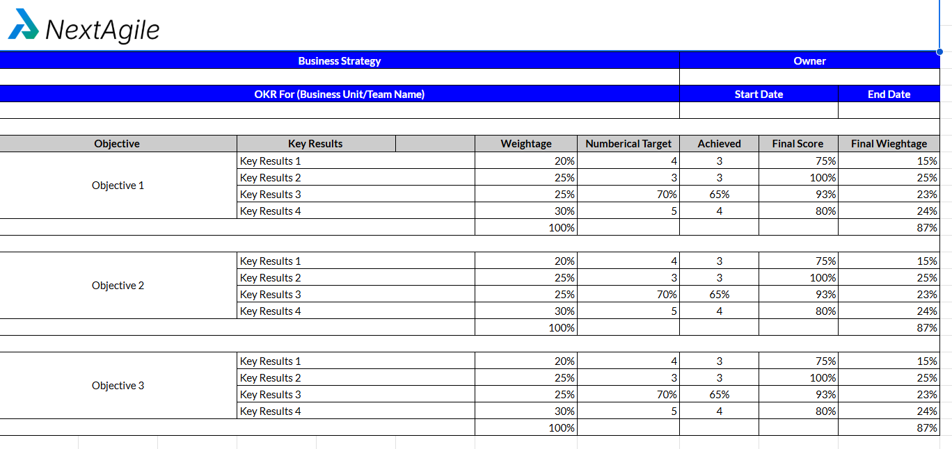 Free OKR Templates: 6 Proven Structures to Set and Track Goals Easily 6 OKR Review Template