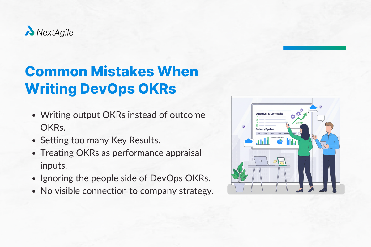 DevOps OKRs: Aligning Engineering Delivery with Business Outcomes 5 Common Mistakes When Writing DevOps OKRs