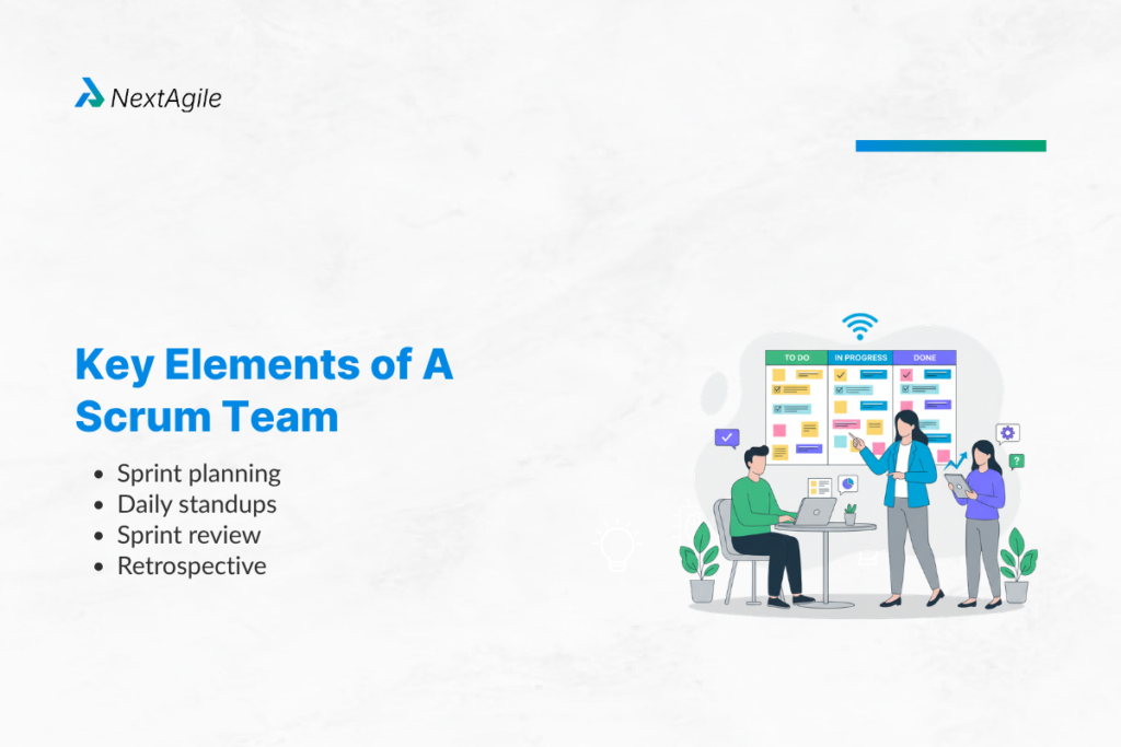 Design Thinking vs Agile vs Lean Startup: Which Innovation Method Should You Use? 1 key elements of a Scrum team