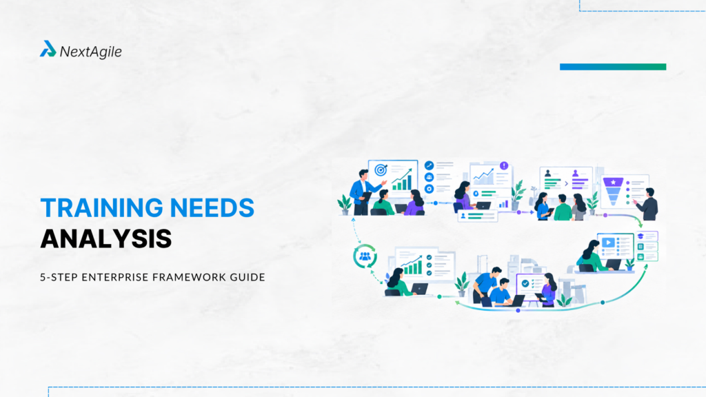 Most organizations respond to performance problems with training before identifying what is actually causing the problem. Employees attend programs, completion rates look healthy, and feedback scores are positive, yet the original business problem remains. That is where Training Needs Analysis becomes important. A good TNA does not begin by asking which courses employees need. It begins by asking what the business needs to improve, what people need to do differently, and what is preventing that performance today. For enterprises, this distinction matters. A capability gap may require training. A process problem may require redesign. An accountability problem may require clearer decision rights. A leadership problem may require coaching rather than another classroom program. The purpose of a Training Needs Analysis is therefore not to create a longer training calendar. It is to make better decisions about where learning investment can actually improve performance. Training Needs Analysis is a structured process used to identify the gap between current employee or organizational performance and the capabilities required to achieve business goals. A strong TNA examines business objectives, job requirements, individual and team capabilities, root causes, and the most appropriate intervention. A practical enterprise Training Needs Analysis can follow five steps: Organizational analysis to connect capability needs with business priorities Job and task analysis to define the behaviors and skills required for strong performance Person analysis to identify individual and team capability gaps Cause analysis to determine whether the problem is actually caused by a lack of training Solution recommendation and prioritization to decide what intervention should happen first The final output should be a clear action plan, not simply a list of training topics. Key Highlights of Training Needs Analysis Training needs analysis identifies the gap between required performance and current performance. Not every performance problem is a training problem. Organizational, job, person, and cause analysis should be connected rather than treated as separate exercises. The strongest TNA starts with business outcomes instead of course requests. Skills gaps should be prioritized according to business impact, urgency, scale, and strategic relevance. Surveys alone cannot provide a reliable picture of organizational capability. Leadership and middle management gaps often require coaching, practice, feedback, and operating changes alongside formal training. A successful TNA connects learning investment to observable behavior and measurable business outcomes. A business leader says customer complaints are increasing. A functional head says managers need better communication skills. HR receives the request and begins looking for a communication training program. This happens in organizations every day. The problem is that the request may already contain an assumption about the solution. The organization has jumped from symptom to training without diagnosing the cause. A customer complaint problem could involve poor communication. It could also involve unclear ownership, broken processes, inadequate product knowledge, unrealistic service commitments, or slow escalation mechanisms. Training needs analysis creates the discipline to separate these possibilities before money and employee time are committed. What Is Training Needs Analysis? An Enterprise Framework Training Needs Analysis is the process of identifying the knowledge, skills, behaviors, and capabilities required to achieve a desired level of performance, comparing them with current performance, and determining the most appropriate way to close the gap. At an enterprise level, TNA should connect four things: business outcomes, required capabilities, current performance, and root causes. The logic is simple: Business outcome → Required capability → Current performance → Gap → Root cause → Intervention → Measurement This sequence prevents L&D teams from starting with the course catalogue. For example, suppose a company wants to reduce product launch delays. The initial training request may be project management training. A proper TNA may discover that project managers already understand planning techniques. The larger issue may be unclear decision ownership, unresolved dependencies, frequent priority changes, and weak escalation. The organization may still need training, but training alone will not solve the problem. This is why a useful TNA is more than a learning exercise. It is a performance diagnosis. Training Needs Analysis vs. Training Needs Assessment: What's the Difference Training needs analysis and training needs assessment are often used interchangeably, and in many organizations they describe essentially the same activity. There is, however, a useful distinction when designing an enterprise approach. Training needs assessment generally refers to the broader process of identifying learning requirements across individuals, teams, roles, or the organization. Training needs analysis goes deeper into the reasons behind those needs. It examines the performance gap, the capability required, the current state, and the causes behind the gap. In practice, an enterprise TNA should combine both. The assessment tells you where the organization sees a need. The analysis helps determine what is actually happening and what should be done about it. This difference becomes particularly important when senior leaders request training based on a visible business problem. A request such as managers needing leadership training is not yet a diagnosis. The better questions are: What are managers expected to do? Where is performance falling short? Which behaviors are creating the problem? Do managers have the required skills? Are organizational systems supporting those behaviors? What evidence shows that training would improve the outcome? These questions turn a training request into a business investigation. Why Training Needs Analysis Matters for Enterprise Skills Gaps Training as a Default Reflex Instead of a Diagnosis Training is often the easiest intervention to request because it is visible, familiar, and relatively easy to organize. A performance problem appears. Someone identifies a skill that seems related to it. A workshop is scheduled. The problem is that employees can complete training without becoming more capable in the situations that matter. An employee may understand the principles of effective delegation but still avoid delegating because their manager keeps taking decisions back. A sales team may know the questioning techniques taught in training but struggle because the CRM process gives them too little time with customers. The capability exists in theory. The operating environment prevents it from being used. This is why TNA must investigate the context around performance rather than only the knowledge inside an employee. Connecting Skills Gaps to Business Performance A skills gap becomes strategically important when it affects something the organization cares about. That could be revenue, customer retention, delivery predictability, productivity, quality, innovation, employee retention, compliance, or leadership capacity. Consider a manufacturing organization experiencing rising quality issues. The obvious response may be quality training. But a deeper analysis could reveal that experienced operators already understand quality standards. The real issue may be inconsistent shift handovers, outdated work instructions, poor supervision, or equipment reliability. The TNA changes the intervention. Instead of sending everyone through another quality course, the organization addresses the actual causes and provides targeted capability development where it is genuinely required. That is the difference between training activity and capability investment. The 5-Step Training Needs Analysis Framework Step 1: Organizational Analysis: Anchor Training to Business Goals Organizational analysis starts with the business, not the employee. The objective is to understand what the organization is trying to achieve and which capabilities are required to support those priorities. Start by examining strategic goals, operating priorities, customer expectations, transformation initiatives, productivity targets, growth plans, and known performance risks. For example, an organization entering a new market may need stronger commercial capability, faster decision-making, cross-functional collaboration, and local customer understanding. Those needs are more useful than simply saying employees need sales training. The next question is where the business strategy is currently being constrained. Is growth limited by manager capability? Is execution slowing because teams cannot make decisions quickly? Is customer experience inconsistent because frontline employees lack authority? Organizational analysis provides the context for everything that follows. A useful TNA should eventually be able to answer one question clearly: What business outcome are we trying to improve through this capability investment? If that answer is unclear, the analysis is probably starting too far downstream. Step 2: Job and Task Analysis: Define What Good Performance Looks Like Once the business requirement is clear, examine the roles responsible for delivering it. Job and task analysis identifies what employees actually need to do to perform effectively. This goes beyond job descriptions. A job description may say that a manager is responsible for leading a team. That does not tell you what effective leadership looks like in practice. The analysis should identify specific behaviors and decisions. Does the manager set clear expectations? Make timely decisions? Delegate authority? Give useful feedback? Resolve conflict? Manage performance? Align stakeholders? These observable behaviors create a much stronger basis for identifying capability gaps. For technical roles, the analysis may focus on procedures, tools, systems, problem-solving, quality standards, or technical judgment. For leadership roles, it may focus more heavily on decision-making, communication, coaching, influence, delegation, and execution. The critical question is: What does good performance look like when the employee is actually doing the job? This prevents organizations from designing training around abstract competencies that employees cannot connect to their daily work. Step 3: Person Analysis: Identify Individual and Team Skills Gaps Person analysis examines who has the required capability today and where meaningful gaps exist. This can involve employees, managers, leaders, new hires, high-potential talent, specialist teams, or entire functions. The goal is not to label people as capable or incapable. It is to understand the distance between current performance and the level required for the role. Different employees can have different gaps even when they share the same job title. One manager may need stronger delegation. Another may need conflict management. A third may understand leadership principles but struggle with decision-making under pressure. That is why one-size-fits-all training can produce uneven results. Useful evidence can come from performance reviews, skills assessments, manager observations, simulations, project outcomes, customer feedback, quality data, interviews, and behavioral assessments. The strongest approach combines several sources rather than relying on employee self-reporting alone. Step 4: Cause Analysis: Is Training Really the Right Solution? This is the step that separates a basic TNA from a strong enterprise diagnosis. Before recommending training, ask why the performance gap exists. A useful diagnostic considers five possibilities. Knowledge gap: The employee does not know what to do. Skill gap: The employee understands what to do but cannot perform the task consistently. Behavior gap: The employee has the capability but does not apply it reliably in real situations. System gap: Processes, tools, incentives, workload, or technology make the desired behavior difficult. Management or governance gap: Accountability, decision rights, priorities, or leadership practices are creating the problem, often traceable to a missing accountability framework. Consider a middle management team that repeatedly escalates routine decisions. The initial diagnosis may be weak decision-making skills. But interviews reveal that managers are expected to take ownership while senior leaders routinely override their decisions. That is not primarily a training problem. The organization may need clearer decision rights, stronger delegation, and manager development at the same time. The right question is therefore not simply whether employees need training. It is whether training is one of the interventions required to change the performance outcome. A Practical Training vs Non-Training Diagnostic Before investing in a learning program, ask: Does the employee know what good performance looks like? Does the employee have the knowledge required? Can the employee demonstrate the required skill? Has the employee received sufficient practice and feedback? Does the process support the desired behavior? Does the employee have the authority and resources required? Are priorities and expectations clear? Is the manager reinforcing the expected behavior? Are incentives aligned with the behavior the organization wants? If the issue is primarily knowledge or skill, training may be appropriate. If the issue is process, authority, workload, technology, incentives, or management behavior, training should not be presented as the complete solution. This diagnostic protects both the business and the L&D function from solving the wrong problem. Step 5: Solution Recommendation and Prioritization Once the causes are understood, determine the most appropriate intervention. The answer may be formal training, coaching, mentoring, job aids, simulations, manager enablement, process redesign, role clarification, technology improvements, governance changes, or a combination. This is also where priorities must be established. Not every capability gap deserves immediate investment. A practical prioritization model can assess each gap against four factors: Business impact: How strongly does the gap affect a critical business outcome? Urgency: How quickly does the organization need the capability? Scale: How many people, teams, customers, or business units are affected? Strategic relevance: How closely does the capability support a major organizational priority? A small leadership capability gap affecting a critical transformation may deserve more attention than a larger but low-impact skills gap. The objective is not to train the largest population. It is to address the capability gaps that matter most. Methods for Gathering Data in a Training Needs Analysis Good TNA depends on good evidence. Surveys can help identify perceived capability gaps across a large population. They are useful for scale, but they should not be treated as the complete diagnosis. Interviews with leaders and managers can reveal where performance breaks down, what behaviors are creating problems, and what capabilities are missing. Employee interviews can uncover barriers that managers may not see. Performance data shows what is actually happening. Depending on the business, this could include productivity, customer complaints, project delays, sales conversion, quality defects, employee retention, cycle time, or escalation rates. Observation is particularly valuable for roles where performance is behavioral or operational. An employee may report confidence in a skill, while observation reveals that the skill is not being applied effectively in real situations. Customer and stakeholder feedback adds another perspective. The strongest TNA combines these sources. The objective is not to collect the maximum amount of data. It is to collect enough reliable evidence to make a confident decision. How to Prioritize Skills Gaps by Business Impact and Urgency A long list of training needs does not help an enterprise make decisions. Imagine an organization identifies 30 capability gaps across sales, operations, leadership, technology, and customer service. The temptation is to create 30 training interventions. That is usually a mistake. Start by ranking the gaps according to impact and urgency. High-impact, high-urgency gaps should receive immediate attention. High-impact, lower-urgency gaps should enter the capability development roadmap. Low-impact gaps may be handled through self-directed learning, existing resources, or normal manager support. A second filter should ask whether training is feasible and whether it is likely to influence the outcome. This prevents L&D from investing heavily in areas where the root cause sits elsewhere. The result should be a focused portfolio of capability priorities rather than an oversized training catalogue. How to Turn Training Needs Analysis Findings Into a Learning Plan A TNA becomes valuable when its findings translate into action. Each priority should be connected to a defined audience, capability, intervention, practice opportunity, manager reinforcement mechanism, and measurement approach. For example: Capability gap: Managers struggle with difficult performance conversations. Intervention: Manager development program combining workshops, role-play, coaching, and feedback. Practice: Managers conduct real conversations using structured preparation tools. Reinforcement: A consistent management rhythm of Monthly manager reviews with coaching. Measurement: Quality of performance conversations, employee feedback, performance improvement outcomes, and manager confidence. This is much stronger than simply scheduling a difficult conversations workshop. The learning plan should also reflect the nature of the capability. Knowledge-heavy needs may require digital learning or structured instruction. Behavioral capabilities often require practice, feedback, coaching, and real-world application. Leadership capabilities usually require a longer development cycle rather than a single event. For enterprise programs, this may involve a blended approach combining corporate training programs, coaching, manager reinforcement, peer learning, and workplace application. Common Mistakes Enterprises Make in the Training Needs Analysis Process Starting with a course instead of a problem A business leader requests communication training, negotiation training, or leadership training. L&D immediately searches for a program. The problem is that the desired intervention has already been selected before the need has been diagnosed. Start with the performance problem instead. Treating every gap as a training gap Employees cannot perform because the process is broken. Training is introduced. Employees still cannot perform. The organization then concludes that the training did not work. The real mistake happened earlier. The root cause was never identified. Relying only on surveys Surveys are useful, but people do not always accurately assess their own capability. Someone may believe they are strong at delegation because they delegate frequently. Observation may reveal that they delegate tasks without transferring decision authority. Multiple evidence sources provide a more reliable picture. Ignoring the manager layer Many capability programs focus on employees while ignoring the managers responsible for reinforcing the new behavior. An employee learns a new approach but returns to a manager who rewards the old one. Behavior quickly returns to the previous pattern. Manager involvement should therefore be part of the learning design, not an afterthought. Measuring completion instead of change Completion rates are easy to report. They do not prove capability. A stronger measurement model tracks learning, application, behavior, and business outcomes, the same four levels behind the Kirkpatrick training evaluation model. The important question is not how many employees completed the program. It is what they do differently afterward and whether that difference matters to the business. Creating a long list instead of making decisions A TNA that identifies 80 needs may look comprehensive. It may also create decision paralysis. The real value lies in identifying the few capability priorities that deserve investment now and explaining why. How Training Needs Analysis Should Differ by Capability Area The TNA approach should change depending on what the organization is trying to improve. For technical capability, the analysis should examine tools, standards, procedures, technical knowledge, error rates, and practical proficiency. For sales capability, it may examine conversion rates, customer conversations, pipeline behavior, negotiation, discovery, product knowledge, and manager coaching. For leadership development, the focus often shifts toward decision quality, stakeholder management, delegation, conflict, communication, team performance, and behavior under pressure. For middle management, the analysis should look closely at the transition from individual contributor to organizational leader. Managers may understand their functional responsibilities but struggle with prioritization, delegation, cross-functional alignment, performance management, or decision ownership. This is where a targeted middle management development approach can be more effective than generic leadership training. How NextAgile Approaches Enterprise Training Needs Analysis NextAgile approaches TNA from the business outcome backward. The first question is not which training program should be delivered. It is what the organization is trying to improve and which capabilities are preventing that improvement. The analysis then examines the role, behavior, team environment, management system, and organizational conditions surrounding the performance problem. This is particularly important for leadership and transformation programs. For example, if leaders are struggling to make decisions quickly, the solution may involve decision-making capability development. But it may also require clearer decision rights, stronger governance, better escalation mechanisms, and greater manager autonomy. NextAgile, therefore, does not treat learning as an isolated event. The intervention may combine leadership learning programs, coaching, simulations, team development workshop, manager reinforcement, practical tools, and organizational changes where required. The objective is measurable behavior change that supports business performance. That may mean helping managers delegate more effectively, helping leadership teams improve alignment, strengthening cross-functional execution, or building the capabilities required for enterprise transformation. The final test is simple: Did the intervention change what people do when they return to work? And did that change improve the outcome the organization cared about? That is where Training Needs Analysis creates value. This may mean helping managers delegate more effectively, helping leadership teams improve alignment, strengthening cross-functional execution, or drawing on change management consulting services for the capabilities required in enterprise transformation. Conclusion A Training Needs Analysis should not produce a list of courses. It should produce clarity. Clarity about the business outcome. Clarity about the capabilities required. Clarity about the current performance gap. Clarity about the root cause. And clarity about which intervention deserves investment. The strongest TNA process recognizes that training is one possible solution, not the automatic solution. When the diagnosis is right, training becomes more targeted, learning becomes more relevant, managers know how to reinforce it, and the organization has a much clearer path from capability development to business performance. That is the real purpose of enterprise Training Needs Analysis. It is not about training more people. It is about developing the right capabilities to solve the problems that matter. If your organization is investing in training but still struggling with performance gaps, inconsistent execution, or capability challenges, a structured Training Needs Analysis can help identify what needs to change and where training can create the greatest business impact. NextAgile consulting can help you diagnose capability gaps, identify the right interventions, and build a practical learning roadmap aligned with your business goals. Do reach out to us at consult@nextagile.ai and we would be happy to explore more. FAQs 1. How long does a typical training needs analysis take? The timeline depends on organizational size, scope, number of roles, data availability, and complexity of the performance problem. A focused TNA may take a few weeks, while an enterprise-wide analysis can take several months. The priority should be decision quality rather than completing the process quickly. 2. Who should be involved in a training needs analysis? A strong TNA typically involves L&D, HR, business leaders, functional managers, subject matter experts, and employees from the affected roles. Customers or other stakeholders may also contribute useful evidence. Involving the business early helps connect capability gaps with actual performance priorities. 3. How often should an organization conduct a training needs analysis? Organizations should review capability needs whenever strategy, technology, roles, operating models, or market conditions change significantly. A broader review can happen annually, while critical capabilities should be monitored continuously through performance data, manager feedback, and business priorities. 4. What data should HR and L&D teams collect before starting a TNA? Useful data includes business objectives, performance metrics, role expectations, competency requirements, employee assessments, manager observations, customer feedback, performance reviews, quality data, productivity measures, and previous learning outcomes. The exact data should depend on the business problem being investigated. 5. How can organizations measure whether a training needs analysis was successful? The TNA itself is successful when it produces clear, evidence-based decisions about capability priorities and interventions. Its longer-term value should be measured through behavior change and business outcomes such as productivity, quality, customer experience, decision speed, sales performance, project predictability, or leadership effectiveness. 6. Can training needs analysis be used for leadership and management development? Yes. TNA is particularly valuable for leadership development because leadership gaps are often behavioral and contextual. The analysis can identify gaps in decision-making, delegation, feedback, conflict management, stakeholder alignment, coaching, and execution, while also identifying organizational conditions that may be limiting leadership effectiveness.