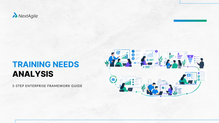 Most organizations respond to performance problems with training before identifying what is actually causing the problem. Employees attend programs, completion rates look healthy, and feedback scores are positive, yet the original business problem remains. That is where Training Needs Analysis becomes important. A good TNA does not begin by asking which courses employees need. It begins by asking what the business needs to improve, what people need to do differently, and what is preventing that performance today. For enterprises, this distinction matters. A capability gap may require training. A process problem may require redesign. An accountability problem may require clearer decision rights. A leadership problem may require coaching rather than another classroom program. The purpose of a Training Needs Analysis is therefore not to create a longer training calendar. It is to make better decisions about where learning investment can actually improve performance. Training Needs Analysis is a structured process used to identify the gap between current employee or organizational performance and the capabilities required to achieve business goals. A strong TNA examines business objectives, job requirements, individual and team capabilities, root causes, and the most appropriate intervention. A practical enterprise Training Needs Analysis can follow five steps: Organizational analysis to connect capability needs with business priorities Job and task analysis to define the behaviors and skills required for strong performance Person analysis to identify individual and team capability gaps Cause analysis to determine whether the problem is actually caused by a lack of training Solution recommendation and prioritization to decide what intervention should happen first The final output should be a clear action plan, not simply a list of training topics. Key Highlights of Training Needs Analysis Training needs analysis identifies the gap between required performance and current performance. Not every performance problem is a training problem. Organizational, job, person, and cause analysis should be connected rather than treated as separate exercises. The strongest TNA starts with business outcomes instead of course requests. Skills gaps should be prioritized according to business impact, urgency, scale, and strategic relevance. Surveys alone cannot provide a reliable picture of organizational capability. Leadership and middle management gaps often require coaching, practice, feedback, and operating changes alongside formal training. A successful TNA connects learning investment to observable behavior and measurable business outcomes. A business leader says customer complaints are increasing. A functional head says managers need better communication skills. HR receives the request and begins looking for a communication training program. This happens in organizations every day. The problem is that the request may already contain an assumption about the solution. The organization has jumped from symptom to training without diagnosing the cause. A customer complaint problem could involve poor communication. It could also involve unclear ownership, broken processes, inadequate product knowledge, unrealistic service commitments, or slow escalation mechanisms. Training needs analysis creates the discipline to separate these possibilities before money and employee time are committed. What Is Training Needs Analysis? An Enterprise Framework Training Needs Analysis is the process of identifying the knowledge, skills, behaviors, and capabilities required to achieve a desired level of performance, comparing them with current performance, and determining the most appropriate way to close the gap. At an enterprise level, TNA should connect four things: business outcomes, required capabilities, current performance, and root causes. The logic is simple: Business outcome → Required capability → Current performance → Gap → Root cause → Intervention → Measurement This sequence prevents L&D teams from starting with the course catalogue. For example, suppose a company wants to reduce product launch delays. The initial training request may be project management training. A proper TNA may discover that project managers already understand planning techniques. The larger issue may be unclear decision ownership, unresolved dependencies, frequent priority changes, and weak escalation. The organization may still need training, but training alone will not solve the problem. This is why a useful TNA is more than a learning exercise. It is a performance diagnosis. Training Needs Analysis vs. Training Needs Assessment: What's the Difference Training needs analysis and training needs assessment are often used interchangeably, and in many organizations they describe essentially the same activity. There is, however, a useful distinction when designing an enterprise approach. Training needs assessment generally refers to the broader process of identifying learning requirements across individuals, teams, roles, or the organization. Training needs analysis goes deeper into the reasons behind those needs. It examines the performance gap, the capability required, the current state, and the causes behind the gap. In practice, an enterprise TNA should combine both. The assessment tells you where the organization sees a need. The analysis helps determine what is actually happening and what should be done about it. This difference becomes particularly important when senior leaders request training based on a visible business problem. A request such as managers needing leadership training is not yet a diagnosis. The better questions are: What are managers expected to do? Where is performance falling short? Which behaviors are creating the problem? Do managers have the required skills? Are organizational systems supporting those behaviors? What evidence shows that training would improve the outcome? These questions turn a training request into a business investigation. Why Training Needs Analysis Matters for Enterprise Skills Gaps Training as a Default Reflex Instead of a Diagnosis Training is often the easiest intervention to request because it is visible, familiar, and relatively easy to organize. A performance problem appears. Someone identifies a skill that seems related to it. A workshop is scheduled. The problem is that employees can complete training without becoming more capable in the situations that matter. An employee may understand the principles of effective delegation but still avoid delegating because their manager keeps taking decisions back. A sales team may know the questioning techniques taught in training but struggle because the CRM process gives them too little time with customers. The capability exists in theory. The operating environment prevents it from being used. This is why TNA must investigate the context around performance rather than only the knowledge inside an employee. Connecting Skills Gaps to Business Performance A skills gap becomes strategically important when it affects something the organization cares about. That could be revenue, customer retention, delivery predictability, productivity, quality, innovation, employee retention, compliance, or leadership capacity. Consider a manufacturing organization experiencing rising quality issues. The obvious response may be quality training. But a deeper analysis could reveal that experienced operators already understand quality standards. The real issue may be inconsistent shift handovers, outdated work instructions, poor supervision, or equipment reliability. The TNA changes the intervention. Instead of sending everyone through another quality course, the organization addresses the actual causes and provides targeted capability development where it is genuinely required. That is the difference between training activity and capability investment. The 5-Step Training Needs Analysis Framework Step 1: Organizational Analysis: Anchor Training to Business Goals Organizational analysis starts with the business, not the employee. The objective is to understand what the organization is trying to achieve and which capabilities are required to support those priorities. Start by examining strategic goals, operating priorities, customer expectations, transformation initiatives, productivity targets, growth plans, and known performance risks. For example, an organization entering a new market may need stronger commercial capability, faster decision-making, cross-functional collaboration, and local customer understanding. Those needs are more useful than simply saying employees need sales training. The next question is where the business strategy is currently being constrained. Is growth limited by manager capability? Is execution slowing because teams cannot make decisions quickly? Is customer experience inconsistent because frontline employees lack authority? Organizational analysis provides the context for everything that follows. A useful TNA should eventually be able to answer one question clearly: What business outcome are we trying to improve through this capability investment? If that answer is unclear, the analysis is probably starting too far downstream. Step 2: Job and Task Analysis: Define What Good Performance Looks Like Once the business requirement is clear, examine the roles responsible for delivering it. Job and task analysis identifies what employees actually need to do to perform effectively. This goes beyond job descriptions. A job description may say that a manager is responsible for leading a team. That does not tell you what effective leadership looks like in practice. The analysis should identify specific behaviors and decisions. Does the manager set clear expectations? Make timely decisions? Delegate authority? Give useful feedback? Resolve conflict? Manage performance? Align stakeholders? These observable behaviors create a much stronger basis for identifying capability gaps. For technical roles, the analysis may focus on procedures, tools, systems, problem-solving, quality standards, or technical judgment. For leadership roles, it may focus more heavily on decision-making, communication, coaching, influence, delegation, and execution. The critical question is: What does good performance look like when the employee is actually doing the job? This prevents organizations from designing training around abstract competencies that employees cannot connect to their daily work. Step 3: Person Analysis: Identify Individual and Team Skills Gaps Person analysis examines who has the required capability today and where meaningful gaps exist. This can involve employees, managers, leaders, new hires, high-potential talent, specialist teams, or entire functions. The goal is not to label people as capable or incapable. It is to understand the distance between current performance and the level required for the role. Different employees can have different gaps even when they share the same job title. One manager may need stronger delegation. Another may need conflict management. A third may understand leadership principles but struggle with decision-making under pressure. That is why one-size-fits-all training can produce uneven results. Useful evidence can come from performance reviews, skills assessments, manager observations, simulations, project outcomes, customer feedback, quality data, interviews, and behavioral assessments. The strongest approach combines several sources rather than relying on employee self-reporting alone. Step 4: Cause Analysis: Is Training Really the Right Solution? This is the step that separates a basic TNA from a strong enterprise diagnosis. Before recommending training, ask why the performance gap exists. A useful diagnostic considers five possibilities. Knowledge gap: The employee does not know what to do. Skill gap: The employee understands what to do but cannot perform the task consistently. Behavior gap: The employee has the capability but does not apply it reliably in real situations. System gap: Processes, tools, incentives, workload, or technology make the desired behavior difficult. Management or governance gap: Accountability, decision rights, priorities, or leadership practices are creating the problem, often traceable to a missing accountability framework. Consider a middle management team that repeatedly escalates routine decisions. The initial diagnosis may be weak decision-making skills. But interviews reveal that managers are expected to take ownership while senior leaders routinely override their decisions. That is not primarily a training problem. The organization may need clearer decision rights, stronger delegation, and manager development at the same time. The right question is therefore not simply whether employees need training. It is whether training is one of the interventions required to change the performance outcome. A Practical Training vs Non-Training Diagnostic Before investing in a learning program, ask: Does the employee know what good performance looks like? Does the employee have the knowledge required? Can the employee demonstrate the required skill? Has the employee received sufficient practice and feedback? Does the process support the desired behavior? Does the employee have the authority and resources required? Are priorities and expectations clear? Is the manager reinforcing the expected behavior? Are incentives aligned with the behavior the organization wants? If the issue is primarily knowledge or skill, training may be appropriate. If the issue is process, authority, workload, technology, incentives, or management behavior, training should not be presented as the complete solution. This diagnostic protects both the business and the L&D function from solving the wrong problem. Step 5: Solution Recommendation and Prioritization Once the causes are understood, determine the most appropriate intervention. The answer may be formal training, coaching, mentoring, job aids, simulations, manager enablement, process redesign, role clarification, technology improvements, governance changes, or a combination. This is also where priorities must be established. Not every capability gap deserves immediate investment. A practical prioritization model can assess each gap against four factors: Business impact: How strongly does the gap affect a critical business outcome? Urgency: How quickly does the organization need the capability? Scale: How many people, teams, customers, or business units are affected? Strategic relevance: How closely does the capability support a major organizational priority? A small leadership capability gap affecting a critical transformation may deserve more attention than a larger but low-impact skills gap. The objective is not to train the largest population. It is to address the capability gaps that matter most. Methods for Gathering Data in a Training Needs Analysis Good TNA depends on good evidence. Surveys can help identify perceived capability gaps across a large population. They are useful for scale, but they should not be treated as the complete diagnosis. Interviews with leaders and managers can reveal where performance breaks down, what behaviors are creating problems, and what capabilities are missing. Employee interviews can uncover barriers that managers may not see. Performance data shows what is actually happening. Depending on the business, this could include productivity, customer complaints, project delays, sales conversion, quality defects, employee retention, cycle time, or escalation rates. Observation is particularly valuable for roles where performance is behavioral or operational. An employee may report confidence in a skill, while observation reveals that the skill is not being applied effectively in real situations. Customer and stakeholder feedback adds another perspective. The strongest TNA combines these sources. The objective is not to collect the maximum amount of data. It is to collect enough reliable evidence to make a confident decision. How to Prioritize Skills Gaps by Business Impact and Urgency A long list of training needs does not help an enterprise make decisions. Imagine an organization identifies 30 capability gaps across sales, operations, leadership, technology, and customer service. The temptation is to create 30 training interventions. That is usually a mistake. Start by ranking the gaps according to impact and urgency. High-impact, high-urgency gaps should receive immediate attention. High-impact, lower-urgency gaps should enter the capability development roadmap. Low-impact gaps may be handled through self-directed learning, existing resources, or normal manager support. A second filter should ask whether training is feasible and whether it is likely to influence the outcome. This prevents L&D from investing heavily in areas where the root cause sits elsewhere. The result should be a focused portfolio of capability priorities rather than an oversized training catalogue. How to Turn Training Needs Analysis Findings Into a Learning Plan A TNA becomes valuable when its findings translate into action. Each priority should be connected to a defined audience, capability, intervention, practice opportunity, manager reinforcement mechanism, and measurement approach. For example: Capability gap: Managers struggle with difficult performance conversations. Intervention: Manager development program combining workshops, role-play, coaching, and feedback. Practice: Managers conduct real conversations using structured preparation tools. Reinforcement: A consistent management rhythm of Monthly manager reviews with coaching. Measurement: Quality of performance conversations, employee feedback, performance improvement outcomes, and manager confidence. This is much stronger than simply scheduling a difficult conversations workshop. The learning plan should also reflect the nature of the capability. Knowledge-heavy needs may require digital learning or structured instruction. Behavioral capabilities often require practice, feedback, coaching, and real-world application. Leadership capabilities usually require a longer development cycle rather than a single event. For enterprise programs, this may involve a blended approach combining corporate training programs, coaching, manager reinforcement, peer learning, and workplace application. Common Mistakes Enterprises Make in the Training Needs Analysis Process Starting with a course instead of a problem A business leader requests communication training, negotiation training, or leadership training. L&D immediately searches for a program. The problem is that the desired intervention has already been selected before the need has been diagnosed. Start with the performance problem instead. Treating every gap as a training gap Employees cannot perform because the process is broken. Training is introduced. Employees still cannot perform. The organization then concludes that the training did not work. The real mistake happened earlier. The root cause was never identified. Relying only on surveys Surveys are useful, but people do not always accurately assess their own capability. Someone may believe they are strong at delegation because they delegate frequently. Observation may reveal that they delegate tasks without transferring decision authority. Multiple evidence sources provide a more reliable picture. Ignoring the manager layer Many capability programs focus on employees while ignoring the managers responsible for reinforcing the new behavior. An employee learns a new approach but returns to a manager who rewards the old one. Behavior quickly returns to the previous pattern. Manager involvement should therefore be part of the learning design, not an afterthought. Measuring completion instead of change Completion rates are easy to report. They do not prove capability. A stronger measurement model tracks learning, application, behavior, and business outcomes, the same four levels behind the Kirkpatrick training evaluation model. The important question is not how many employees completed the program. It is what they do differently afterward and whether that difference matters to the business. Creating a long list instead of making decisions A TNA that identifies 80 needs may look comprehensive. It may also create decision paralysis. The real value lies in identifying the few capability priorities that deserve investment now and explaining why. How Training Needs Analysis Should Differ by Capability Area The TNA approach should change depending on what the organization is trying to improve. For technical capability, the analysis should examine tools, standards, procedures, technical knowledge, error rates, and practical proficiency. For sales capability, it may examine conversion rates, customer conversations, pipeline behavior, negotiation, discovery, product knowledge, and manager coaching. For leadership development, the focus often shifts toward decision quality, stakeholder management, delegation, conflict, communication, team performance, and behavior under pressure. For middle management, the analysis should look closely at the transition from individual contributor to organizational leader. Managers may understand their functional responsibilities but struggle with prioritization, delegation, cross-functional alignment, performance management, or decision ownership. This is where a targeted middle management development approach can be more effective than generic leadership training. How NextAgile Approaches Enterprise Training Needs Analysis NextAgile approaches TNA from the business outcome backward. The first question is not which training program should be delivered. It is what the organization is trying to improve and which capabilities are preventing that improvement. The analysis then examines the role, behavior, team environment, management system, and organizational conditions surrounding the performance problem. This is particularly important for leadership and transformation programs. For example, if leaders are struggling to make decisions quickly, the solution may involve decision-making capability development. But it may also require clearer decision rights, stronger governance, better escalation mechanisms, and greater manager autonomy. NextAgile, therefore, does not treat learning as an isolated event. The intervention may combine leadership learning programs, coaching, simulations, team development workshop, manager reinforcement, practical tools, and organizational changes where required. The objective is measurable behavior change that supports business performance. That may mean helping managers delegate more effectively, helping leadership teams improve alignment, strengthening cross-functional execution, or building the capabilities required for enterprise transformation. The final test is simple: Did the intervention change what people do when they return to work? And did that change improve the outcome the organization cared about? That is where Training Needs Analysis creates value. This may mean helping managers delegate more effectively, helping leadership teams improve alignment, strengthening cross-functional execution, or drawing on change management consulting services for the capabilities required in enterprise transformation. Conclusion A Training Needs Analysis should not produce a list of courses. It should produce clarity. Clarity about the business outcome. Clarity about the capabilities required. Clarity about the current performance gap. Clarity about the root cause. And clarity about which intervention deserves investment. The strongest TNA process recognizes that training is one possible solution, not the automatic solution. When the diagnosis is right, training becomes more targeted, learning becomes more relevant, managers know how to reinforce it, and the organization has a much clearer path from capability development to business performance. That is the real purpose of enterprise Training Needs Analysis. It is not about training more people. It is about developing the right capabilities to solve the problems that matter. If your organization is investing in training but still struggling with performance gaps, inconsistent execution, or capability challenges, a structured Training Needs Analysis can help identify what needs to change and where training can create the greatest business impact. NextAgile consulting can help you diagnose capability gaps, identify the right interventions, and build a practical learning roadmap aligned with your business goals. Do reach out to us at consult@nextagile.ai and we would be happy to explore more. FAQs 1. How long does a typical training needs analysis take? The timeline depends on organizational size, scope, number of roles, data availability, and complexity of the performance problem. A focused TNA may take a few weeks, while an enterprise-wide analysis can take several months. The priority should be decision quality rather than completing the process quickly. 2. Who should be involved in a training needs analysis? A strong TNA typically involves L&D, HR, business leaders, functional managers, subject matter experts, and employees from the affected roles. Customers or other stakeholders may also contribute useful evidence. Involving the business early helps connect capability gaps with actual performance priorities. 3. How often should an organization conduct a training needs analysis? Organizations should review capability needs whenever strategy, technology, roles, operating models, or market conditions change significantly. A broader review can happen annually, while critical capabilities should be monitored continuously through performance data, manager feedback, and business priorities. 4. What data should HR and L&D teams collect before starting a TNA? Useful data includes business objectives, performance metrics, role expectations, competency requirements, employee assessments, manager observations, customer feedback, performance reviews, quality data, productivity measures, and previous learning outcomes. The exact data should depend on the business problem being investigated. 5. How can organizations measure whether a training needs analysis was successful? The TNA itself is successful when it produces clear, evidence-based decisions about capability priorities and interventions. Its longer-term value should be measured through behavior change and business outcomes such as productivity, quality, customer experience, decision speed, sales performance, project predictability, or leadership effectiveness. 6. Can training needs analysis be used for leadership and management development? Yes. TNA is particularly valuable for leadership development because leadership gaps are often behavioral and contextual. The analysis can identify gaps in decision-making, delegation, feedback, conflict management, stakeholder alignment, coaching, and execution, while also identifying organizational conditions that may be limiting leadership effectiveness.